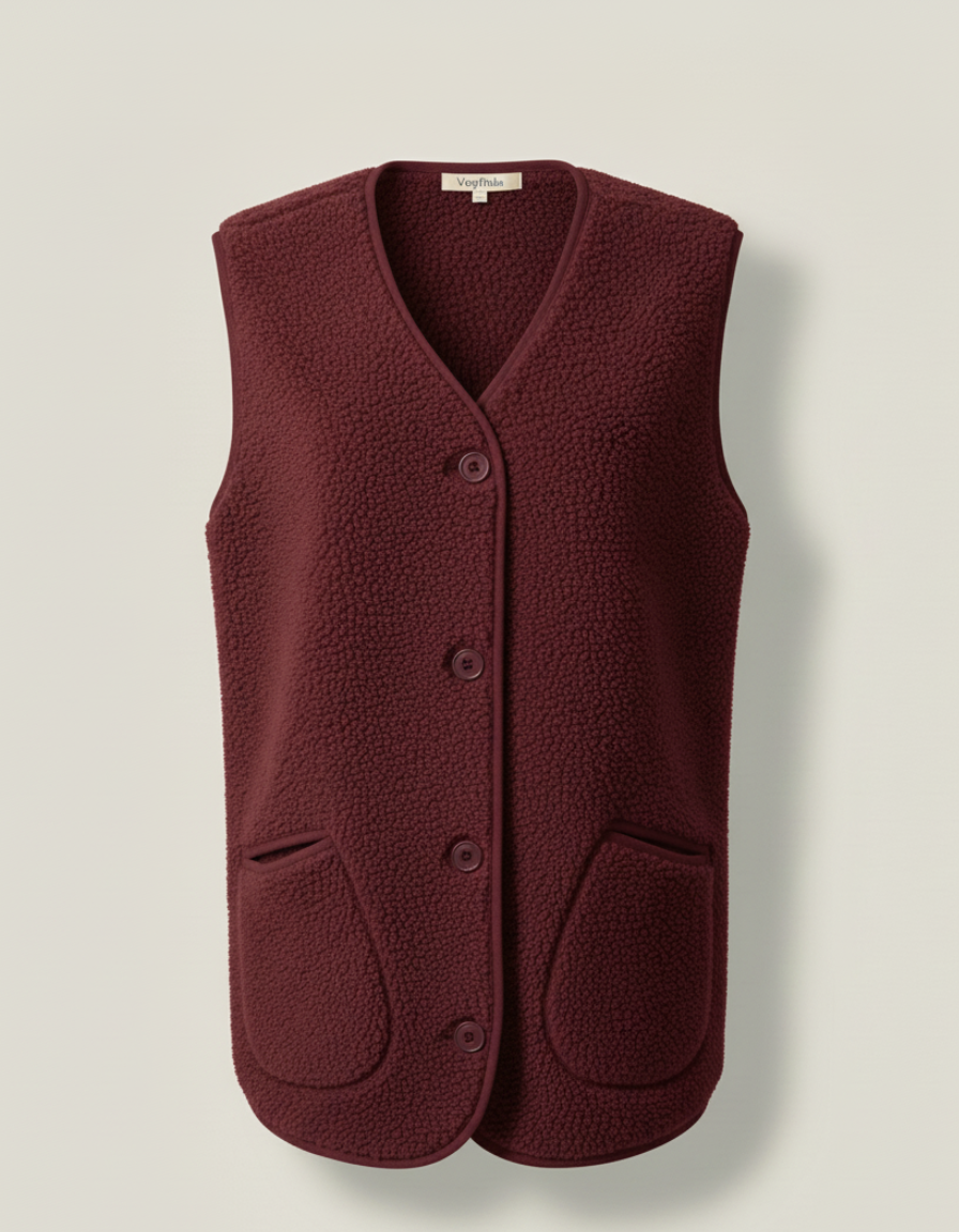 Liora | Teddy Damesvest met Knoopsluiting