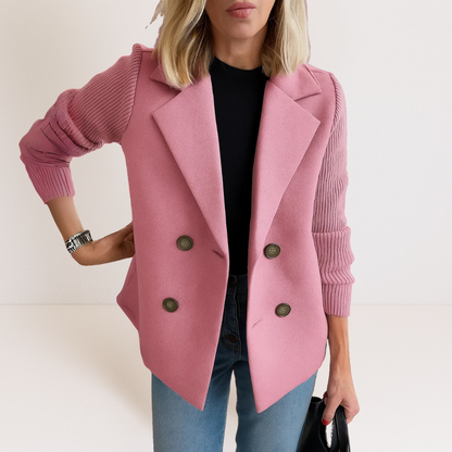 Siena | Elegante Blazer met Gebreide Mouwen