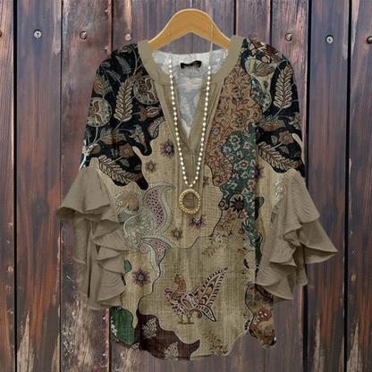 Melissa | Elegante Blouse met Subtiele Patronen