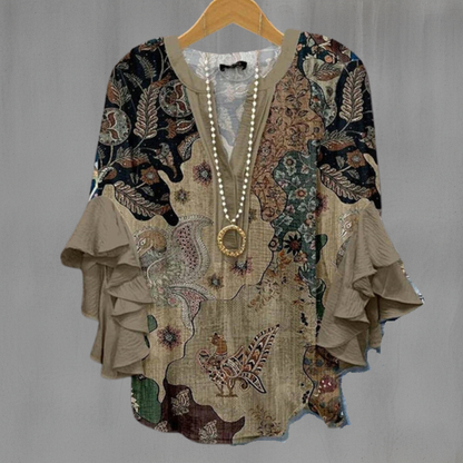 Melissa | Elegante Blouse met Subtiele Patronen