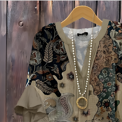 Melissa | Elegante Blouse met Subtiele Patronen