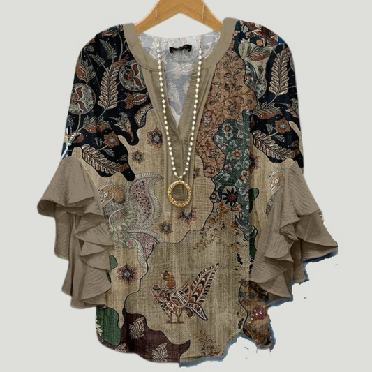 Melissa | Elegante Blouse met Subtiele Patronen