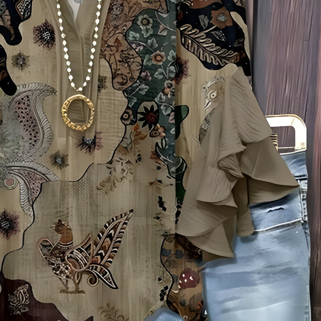 Melissa | Elegante Blouse met Subtiele Patronen