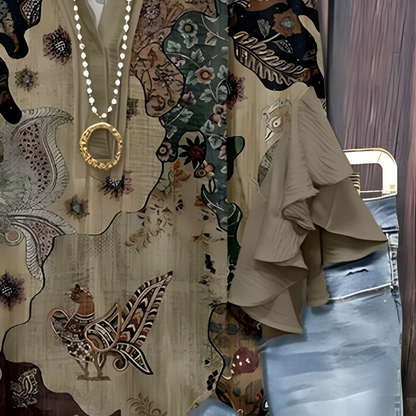 Melissa | Elegante Blouse met Subtiele Patronen