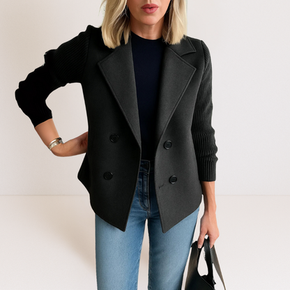 Siena | Elegante Blazer met Gebreide Mouwen